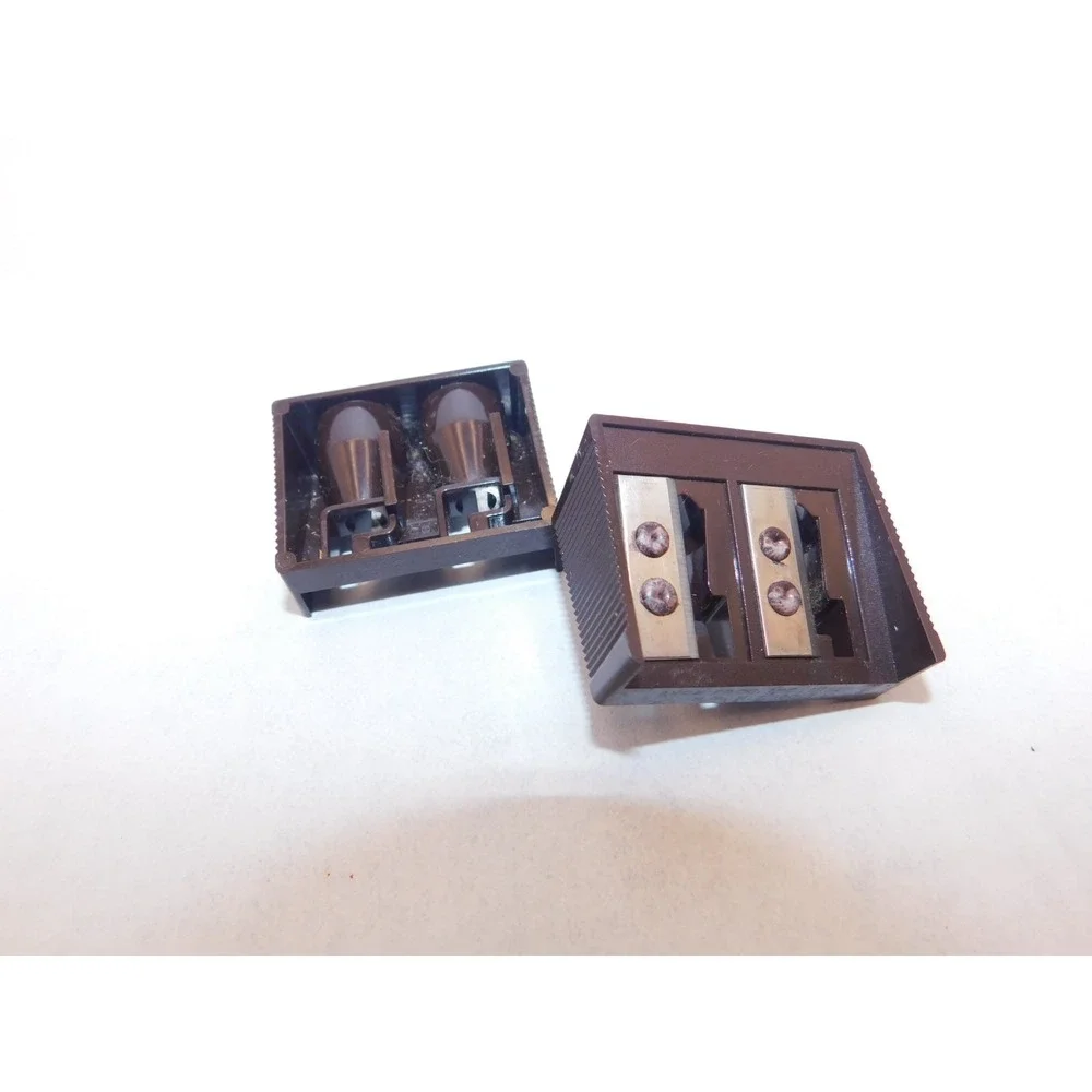Set of 2 Vintage Avon Lip And Eye Pencil Sharpener Brown